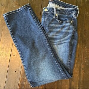 NYDJ Women’s Jeans Denim Straight Leg Mid-Rise Casual Lift Tuck Size 12 Dark